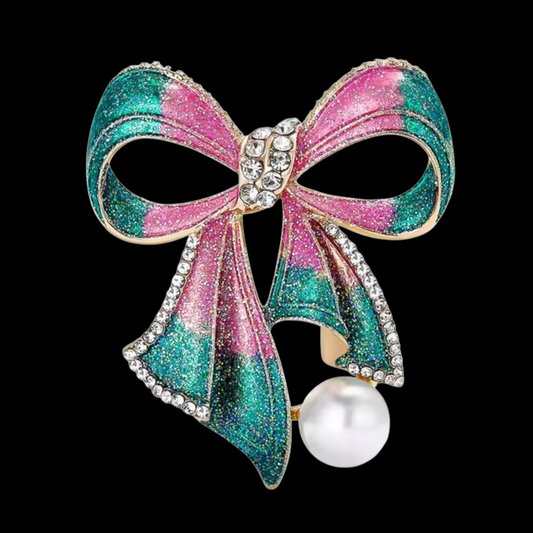 Brosche kleine Schleife im vintage Look