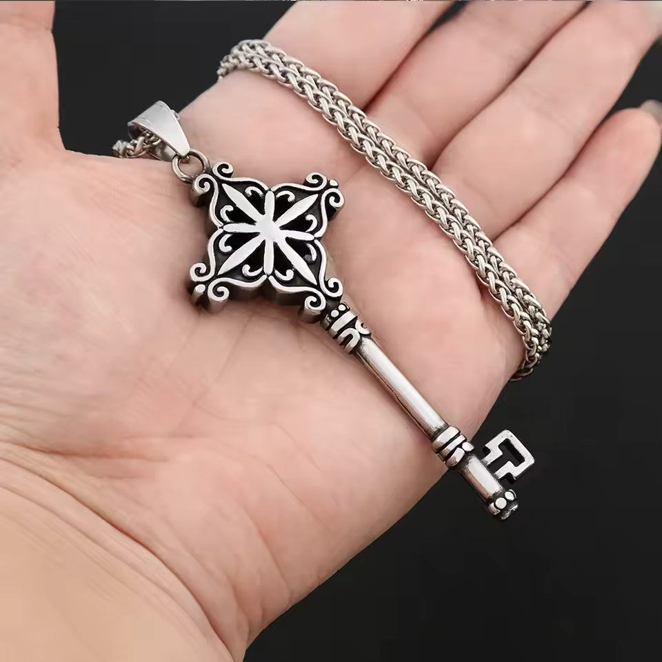 Anhänger mit Kette "Magischer Schlüssel" Edelstahl