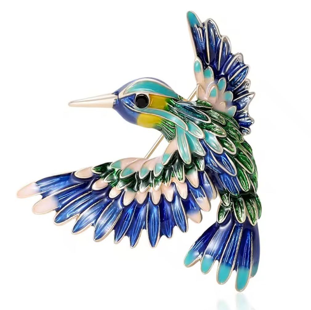 Süße Kolibri Brosch im Vintage-Stil