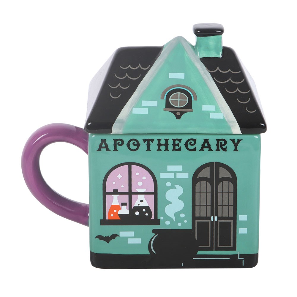 Halloween Apothecary Keramik Tasse mit Deckel Hexenküche