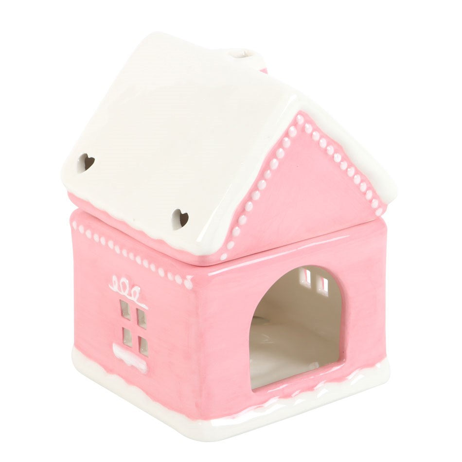Süße Duftlampe „Lebkuchenhaus“ in Rosa
