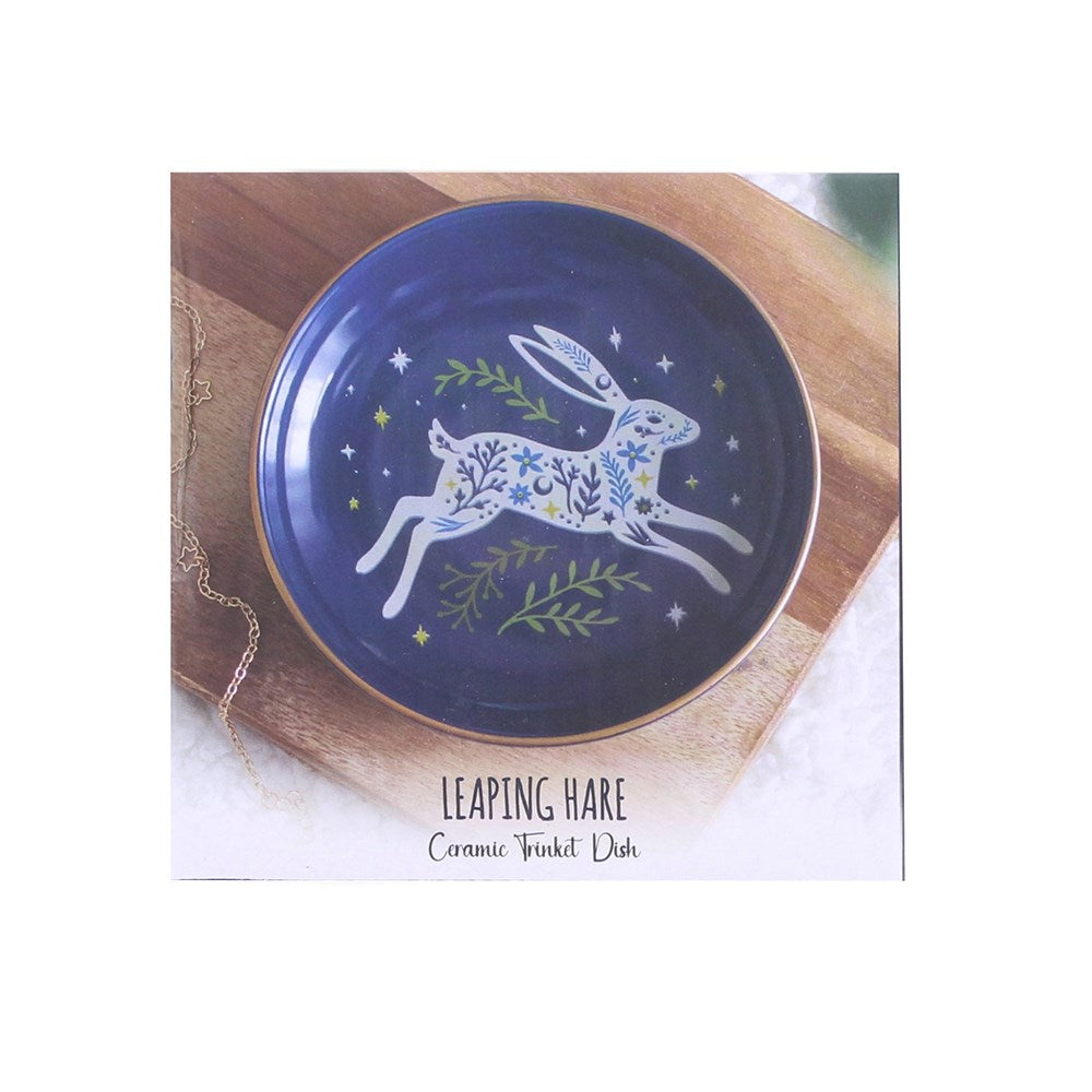 Leaping Hare Ceramic Trinket Dish – Seitenansicht