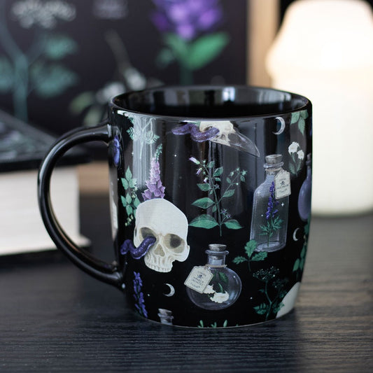 Gothic Kaffebecher Tasse mit „Venom & Vines“-Print