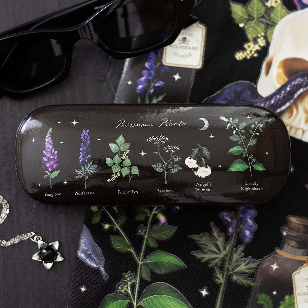Gothic Brillenetui "Venom and Vines" schwarz Giftpflanzen
