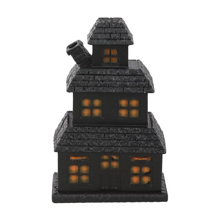 Schwarzer Spukhaus Räucherkegelhalter gothic Feko