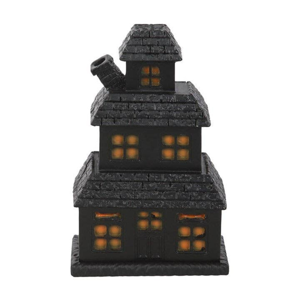 Schwarzer Spukhaus Räucherkegelhalter gothic Deko