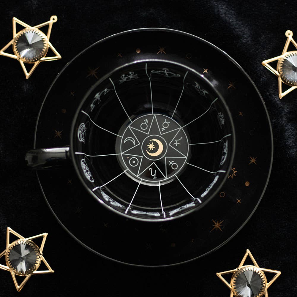 Astrologie-Teetasse Set Tasse mit Untertasse