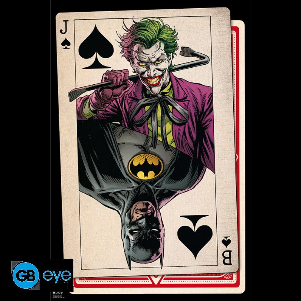 Poster 91,5 x 61 cm Joker & Batman - DC COMICS - Playing Card