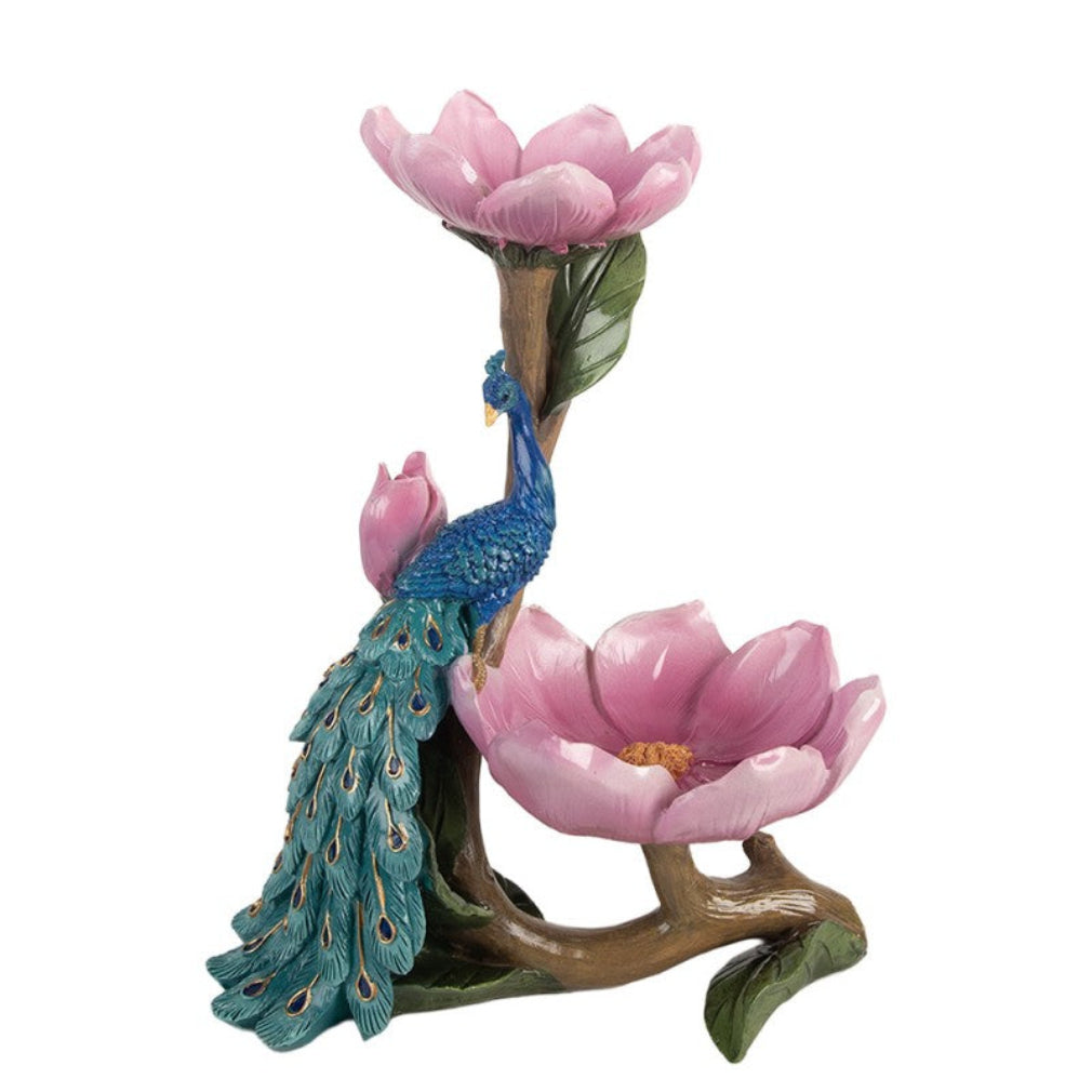 Dekorative Pfau Figur als Schale vintage 18x12x24 cm