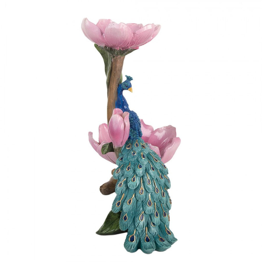 Dekorative Pfau Figur als Schale vintage 18x12x24 cm