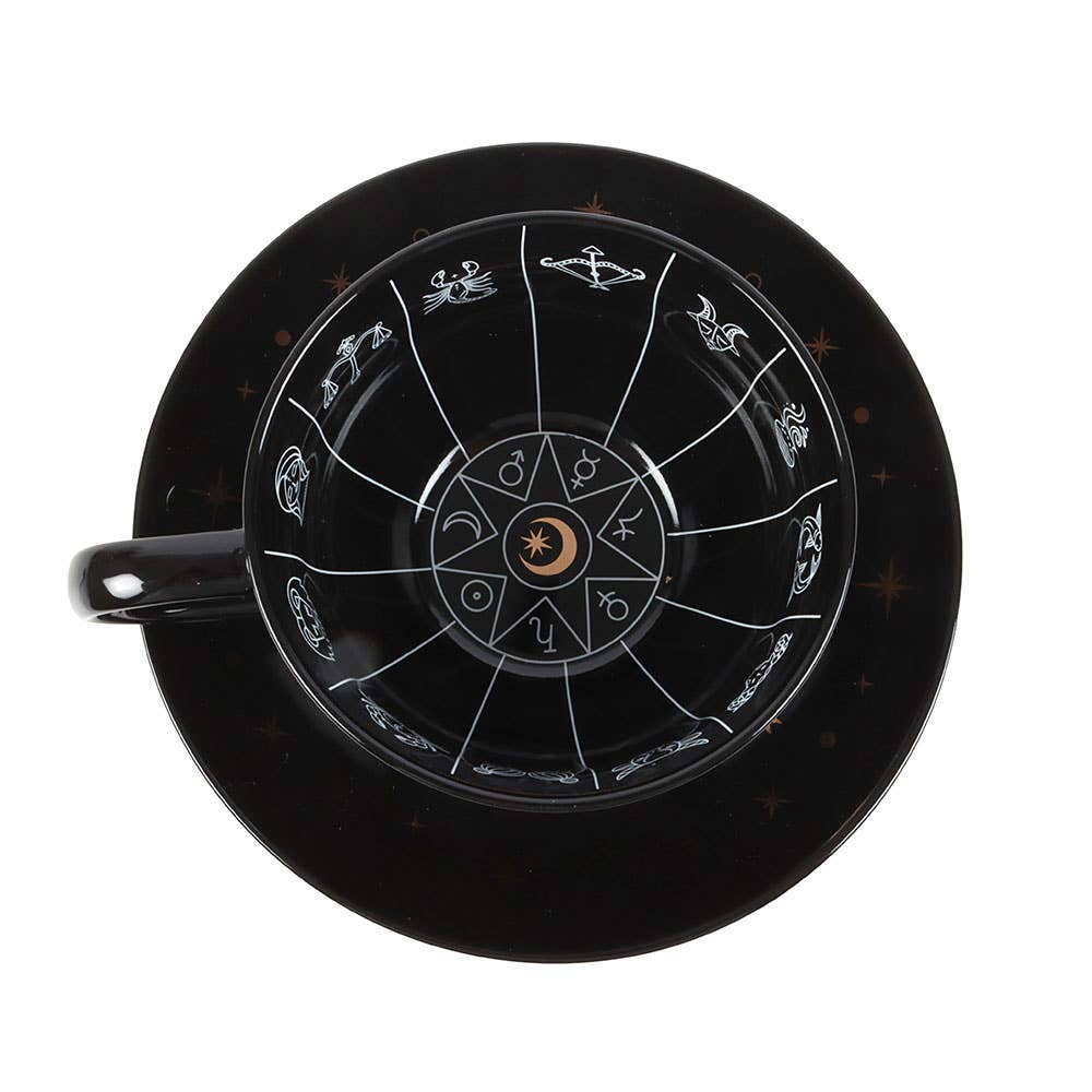 Astrologie-Teetasse Set Tasse mit Untertasse