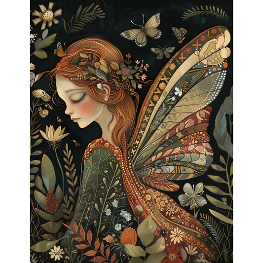 Vintage Grußkarte Waldfee Sally