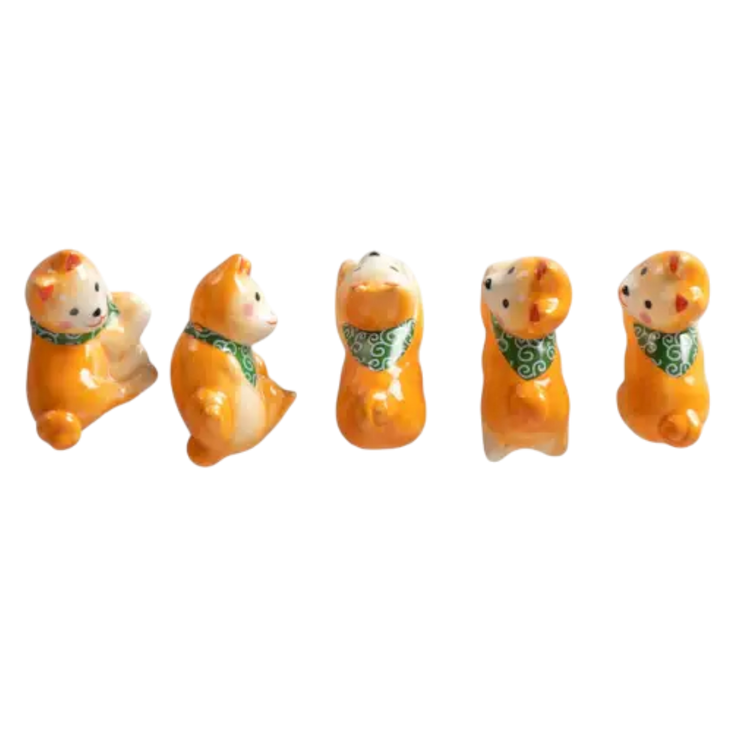 Kawaii 5-teiliges Geschenkset mit Bambus-Essstäbchen Shiba Inu