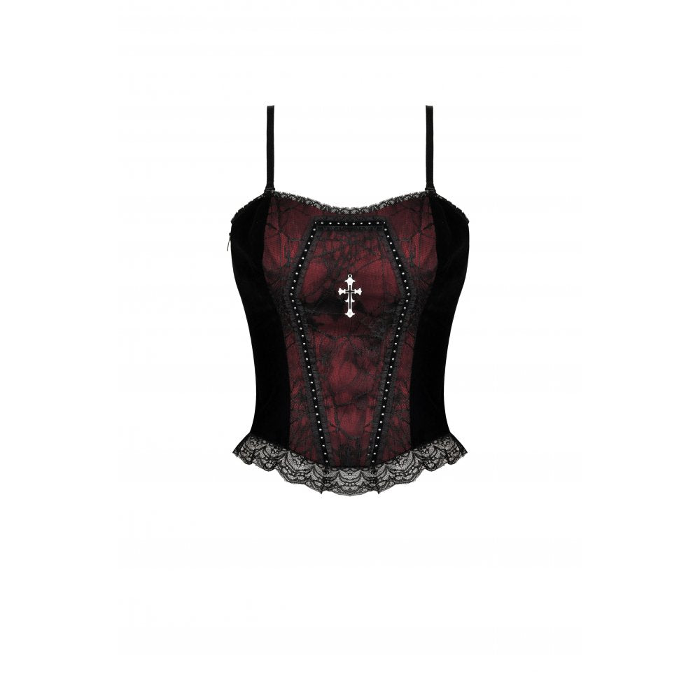Dark in Love Corsagentop schwarz-rot