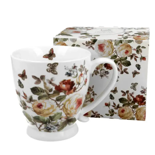 Duo Tasse Zarah Blumenmotiv weiß 460 ml