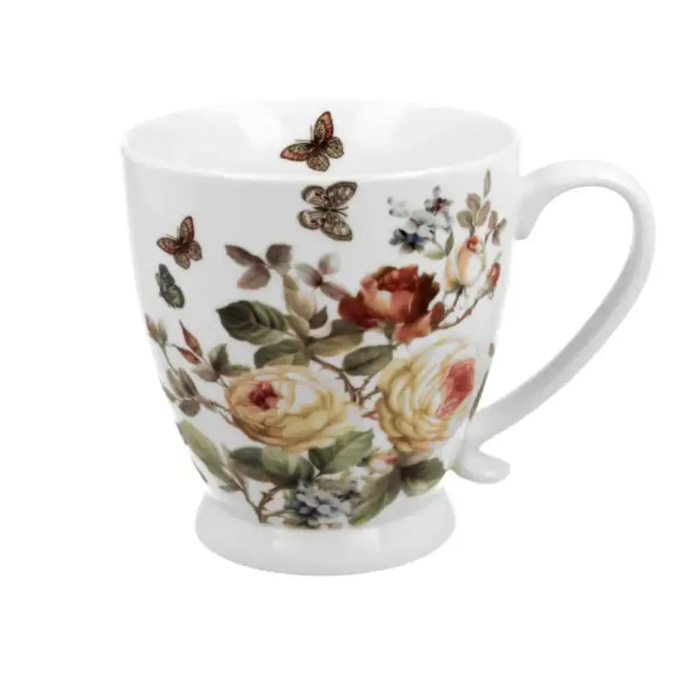 Duo Tasse Zarah Blumenmotiv weiß 460 ml