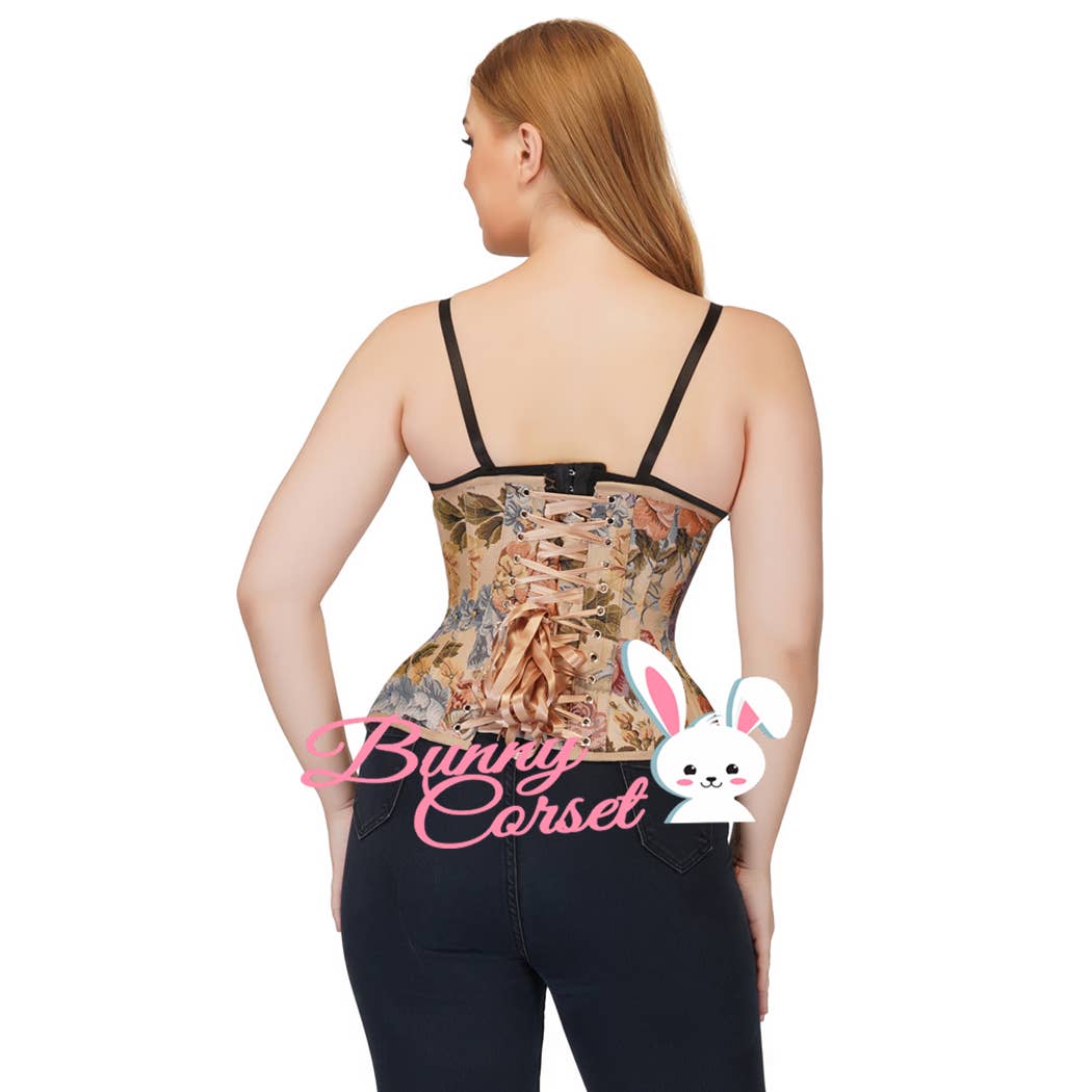 Vintage Curvy Korsett beige