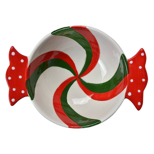 Schale 300 ml Keramik-Servierschüssel, rotgrün