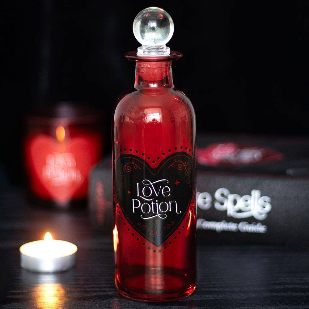 Dekorative Liebestrankflasche aus Glas