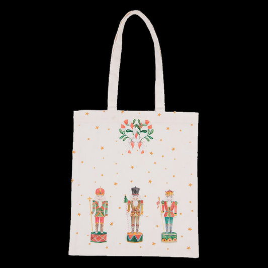 Romantische Nussknacker Stofftasche Baumwolle  33x38 cm