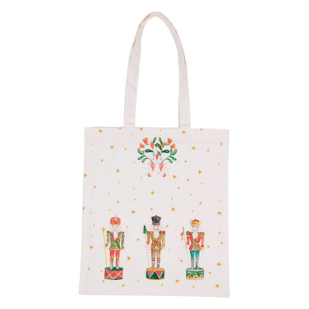 Romantische Nussknacker Stofftasche Baumwolle 33x38 cm