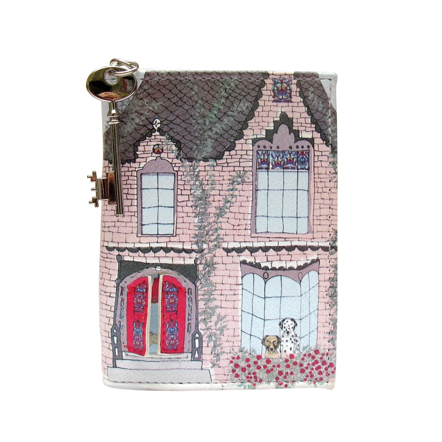 Nostalgische 3D Geldbörse Hunde Pink Town