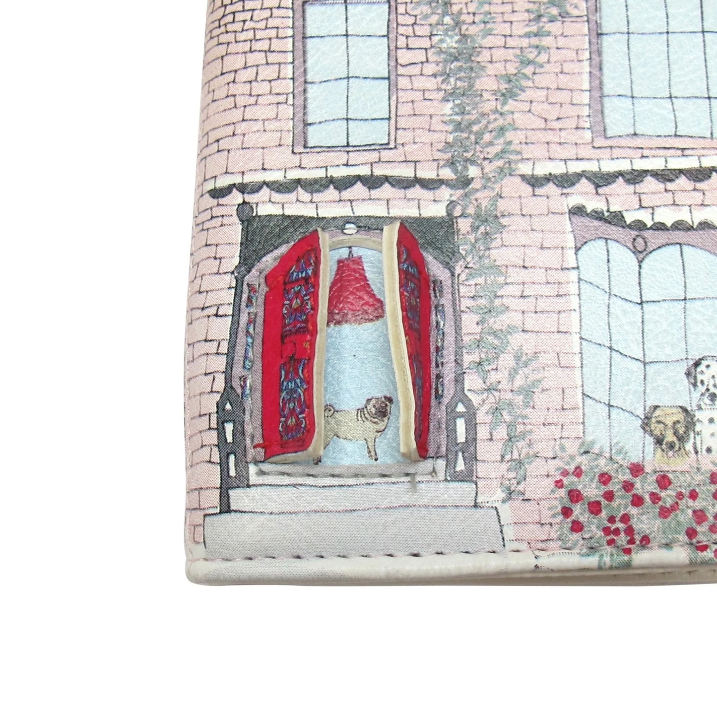 Nostalgische 3D Geldbörse Hunde Pink Town
