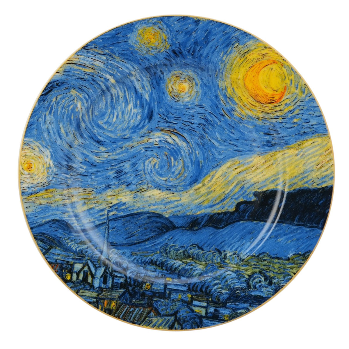 Dessertteller-Set „Sternennacht“, 2 Stück, inspiriert von Van Gogh Vintage Teller Set