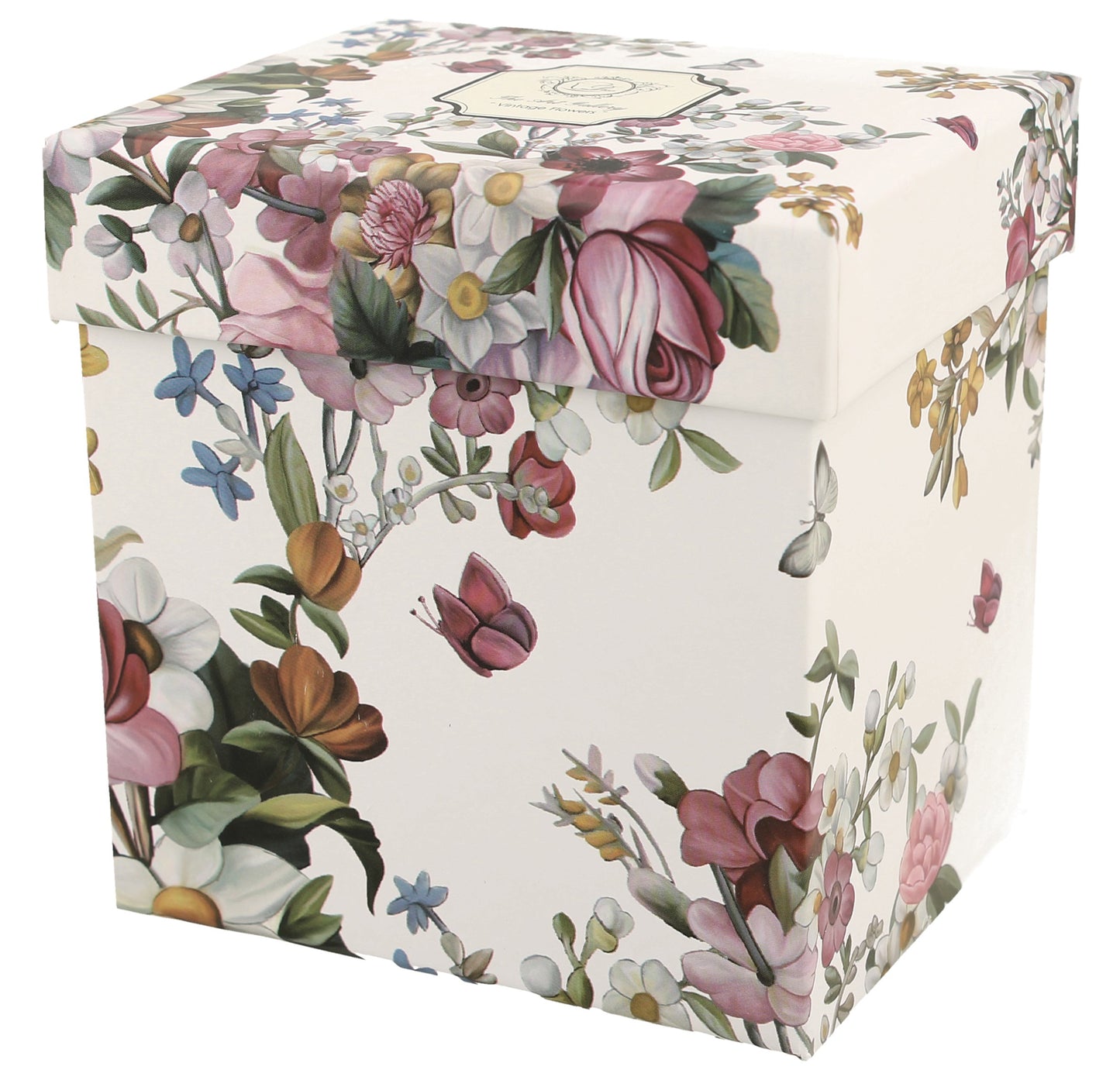 Duo Tasse Vintage Flowers weiß mit Teesieb 320 ml