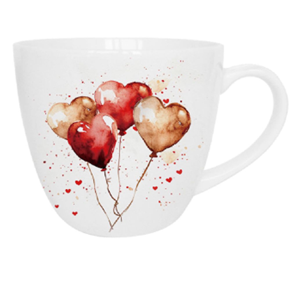 Romantische Duo Tasse Ballons 460 ml zum Valetinstag
