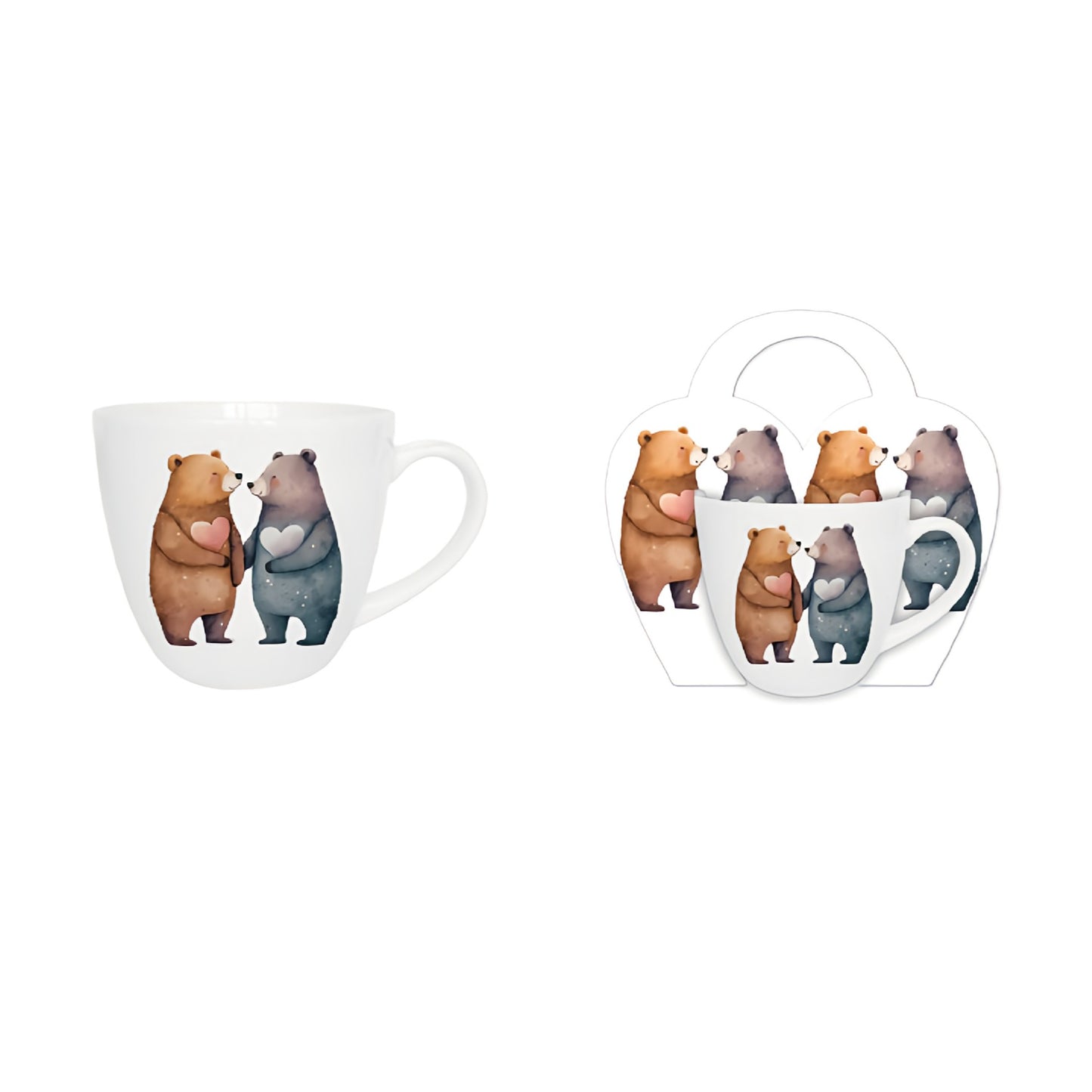 Vintage Duo Tasse Bears 460 ml mit Geschenkschlaufe