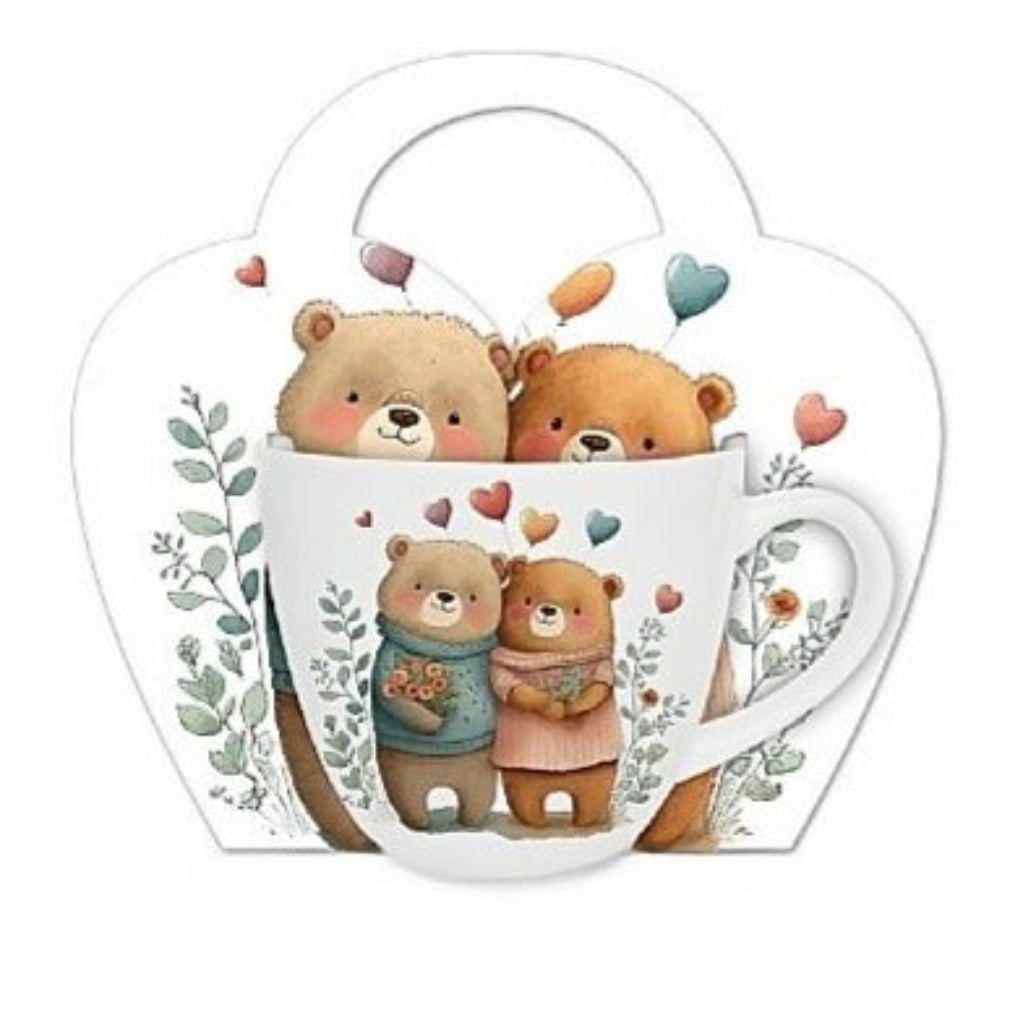 Vintage Duo Tasse Bear in Love 460 ml mit Geschenkschlaufe