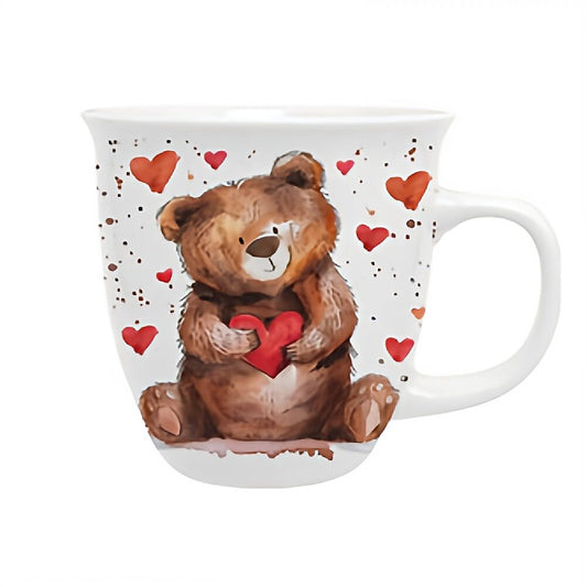 Romantische Duo Tasse Bär mit Herzen 650 ml im Geschekkarton