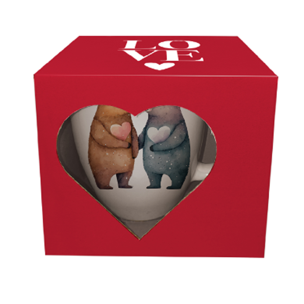 Romantische Duo Tasse Bears 650 ml im Geschekkarton