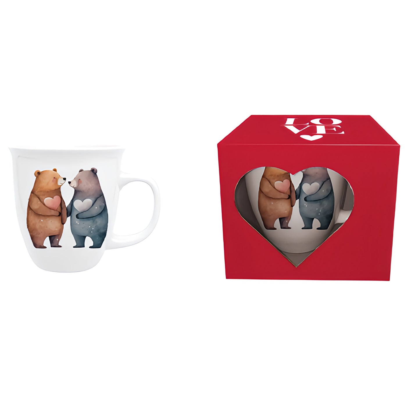 Romantische Duo Tasse Bears 650 ml im Geschekkarton