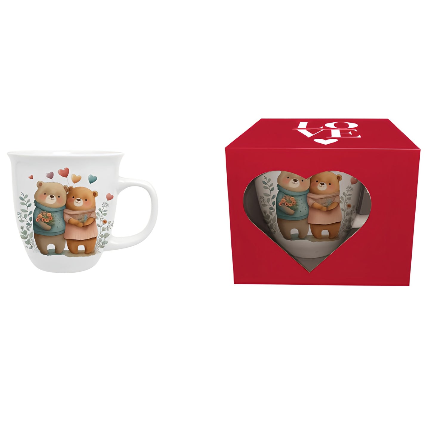 Romantische Duo Tasse Bear in Love 650 ml im Geschekkarton