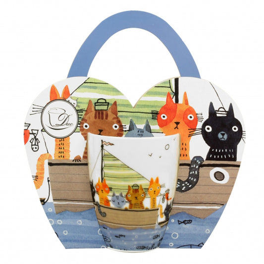 Vintage Duo Tasse Katzenwelt Seefahrer 320 ml