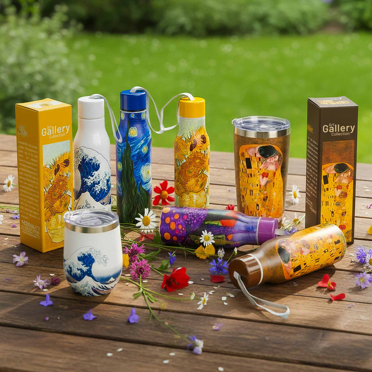 Thermobecher „Sternennacht“ 600 ml, inspiriert von Van Gogh, Edelstahl