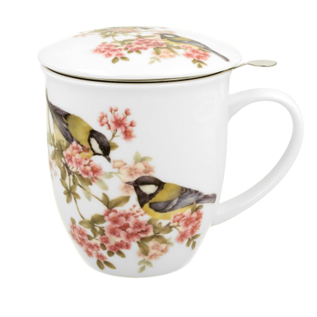 Duo Becher mit Teesieb 400 ml Naturmotiv Meise World of Birds