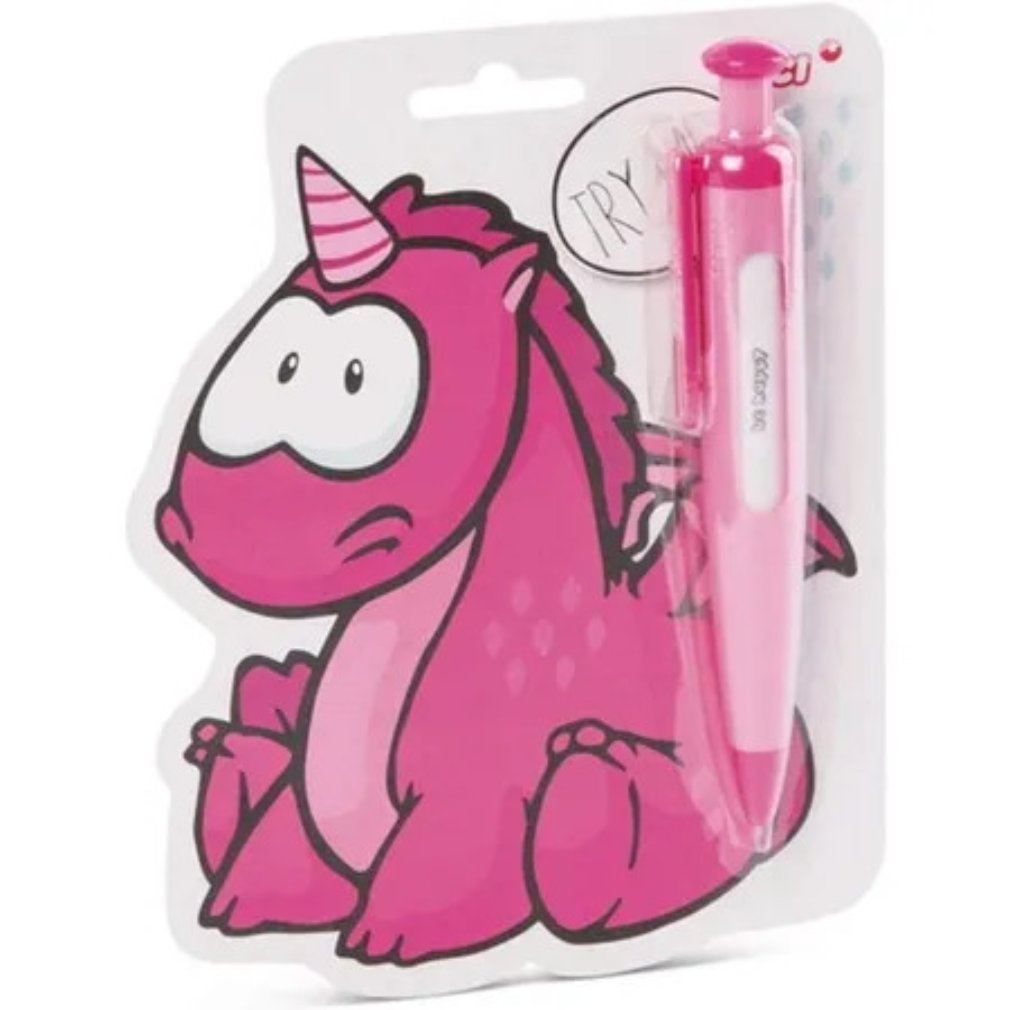 Einhorn Kugelschreiber mit Wechselsprüchen pink