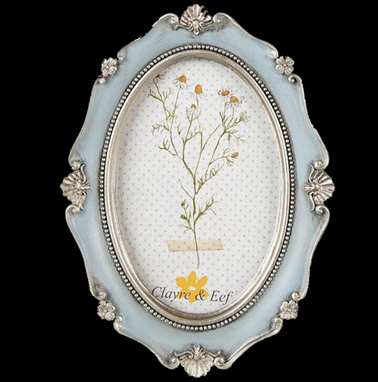 Barock Bilderrahmen in hellblau 10x15