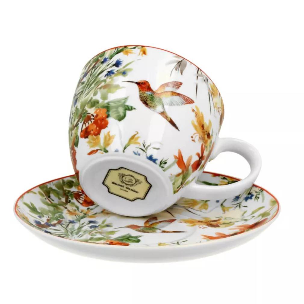 Vintage Duo Tasse mit Untertasse The Sercret Garden 460 ml