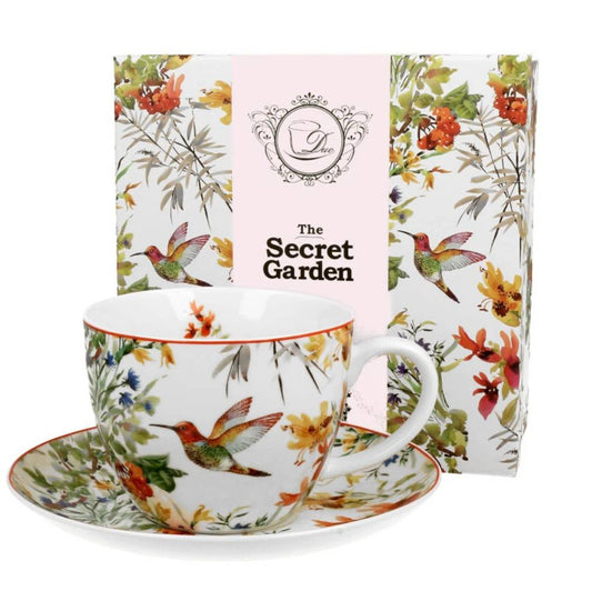 Vintage Duo Tasse mit Untertasse The Sercret Garden 460 ml