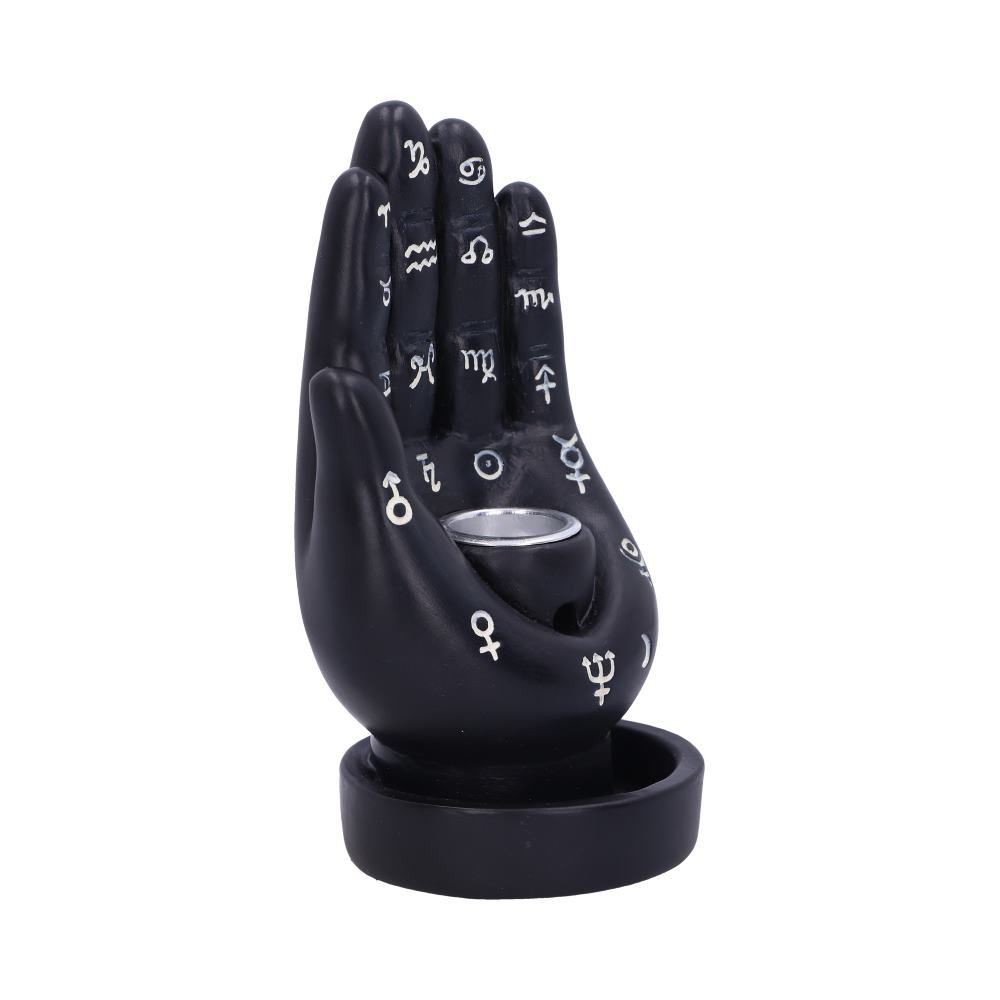 Palmistry Rückfluss Räucherkegelhalter schwarz