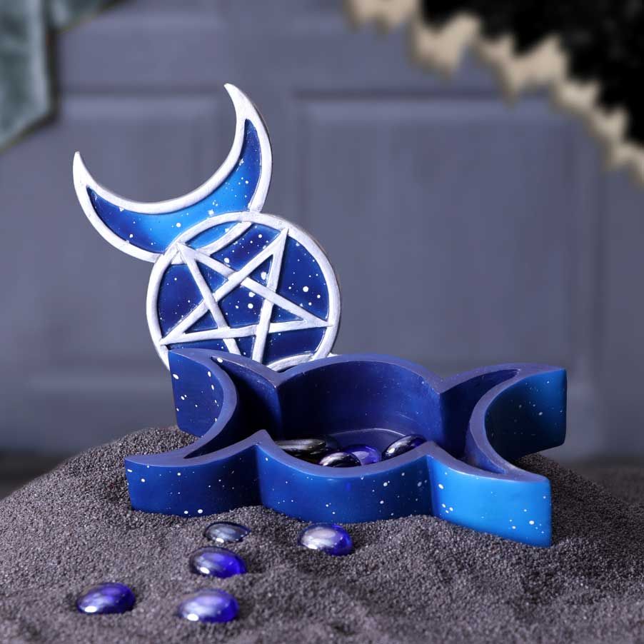 Mystische Dekobox Lunar in blau