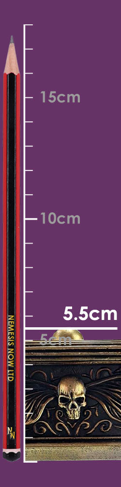 Gothic Dekobox Schmuckschatulle in schwarz-gold Skull "Death's Head "