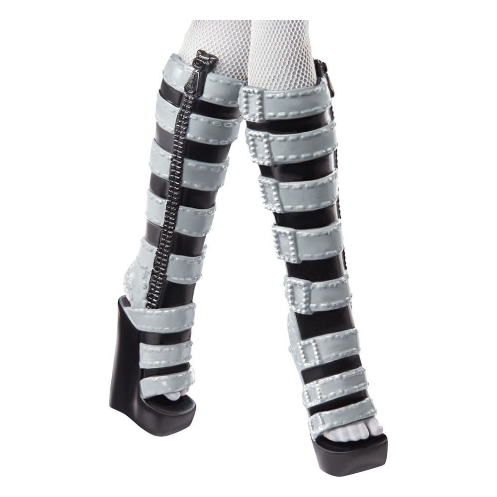 Monster High Reel Drama Puppe Clawdeen Wolf in Schwarzweiß