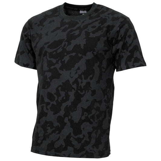 Military Shirt Herren Night Cameo schwarz-grau flecktarn