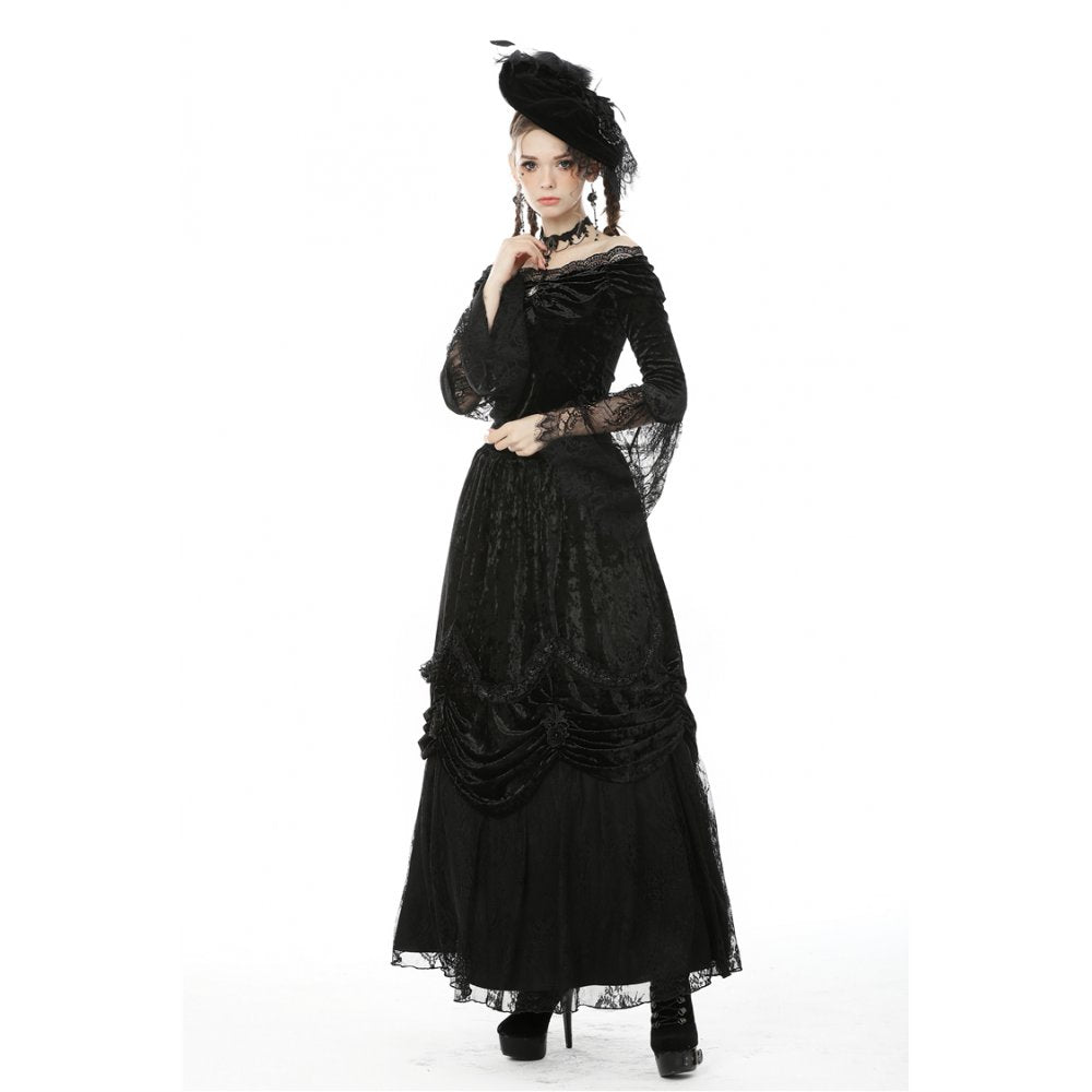 Barocker Rock Dark in Love aus Samt und Tüll