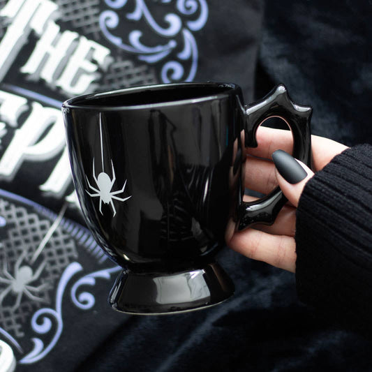 Gothic Halloween Tasse mit schwarzer Spinne 400ml